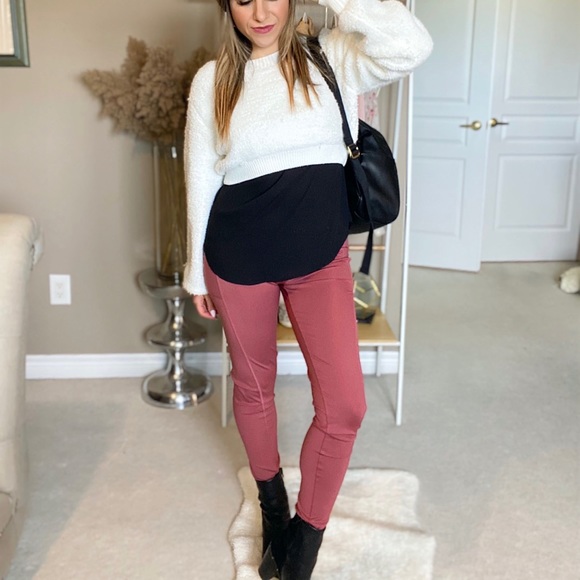 Mauve scrunch back leggings - Picture 3 of 5